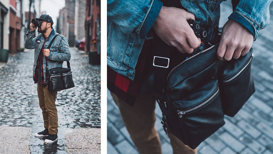 zip top messenger bag